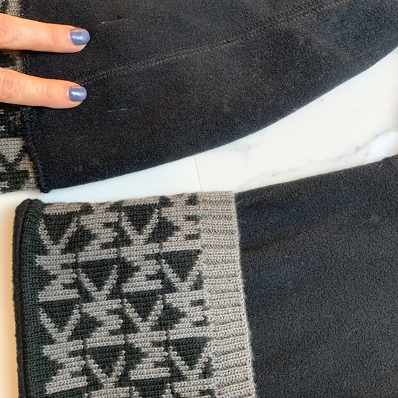 MICHAEL KORS Black/Grey MK Logo Cuff Boot Liners Socks S/M 6-8. - Picture 4 of 7